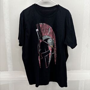 Mandalorian Warrior Culture Gear T Shirt 2 Sided LARGE Black Star Wars